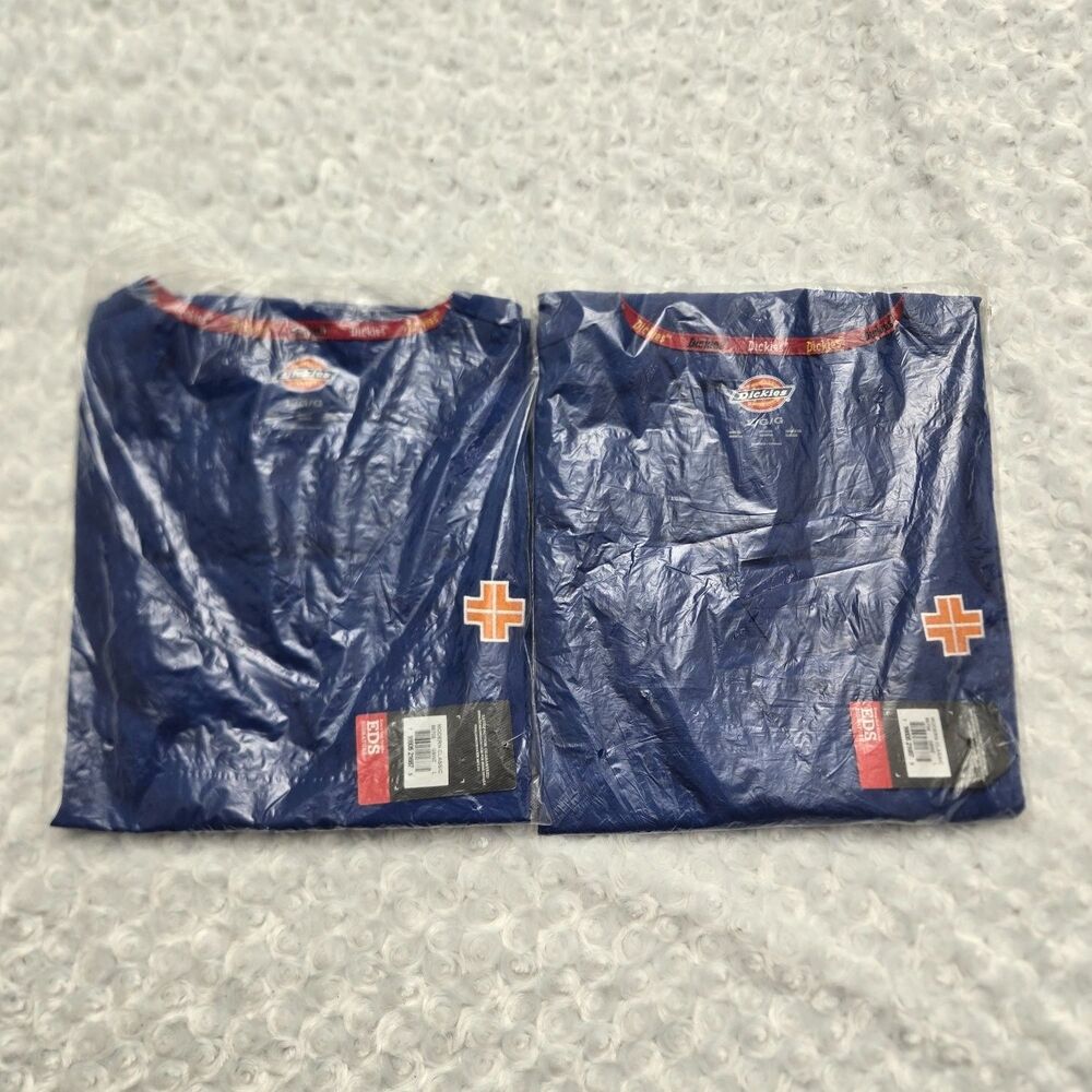Set Of Dickies Scrub Top Eds Signature Modern Classic 86706 Unisex L Blue NWT